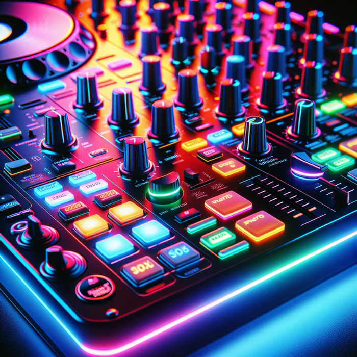 single DJ controller on stage