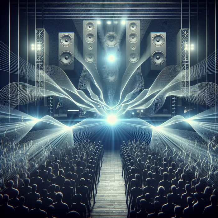 Line Array Speakers in large venue