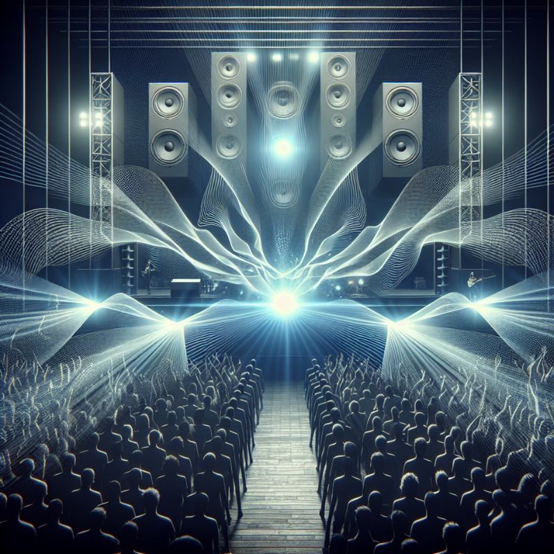 Line Array Speakers in large venue