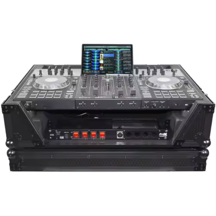 THEx DJ Prime 4+ 4-deck Standalone DJ System with Odysseus Glide Style Case - Black