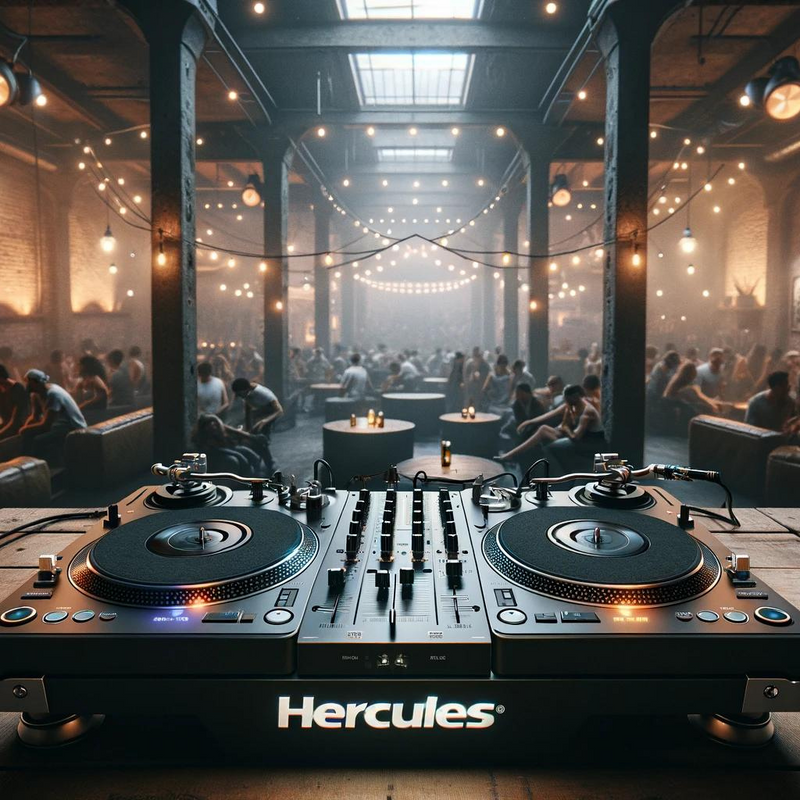 Hercules Turntables at exclusive underground music scene in NYC